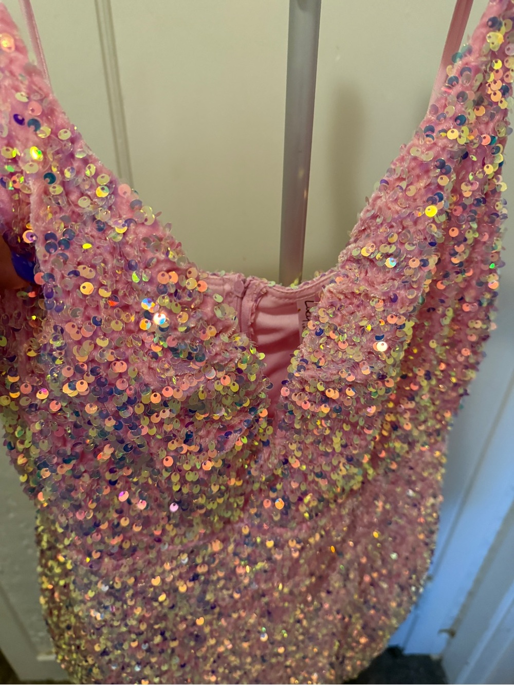 Lucy in the sky Pink Sequin Party Dress for Girls